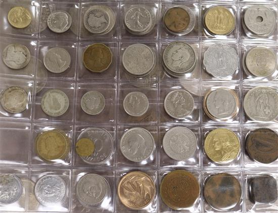 A quantity of English coinage and Indian / French currency